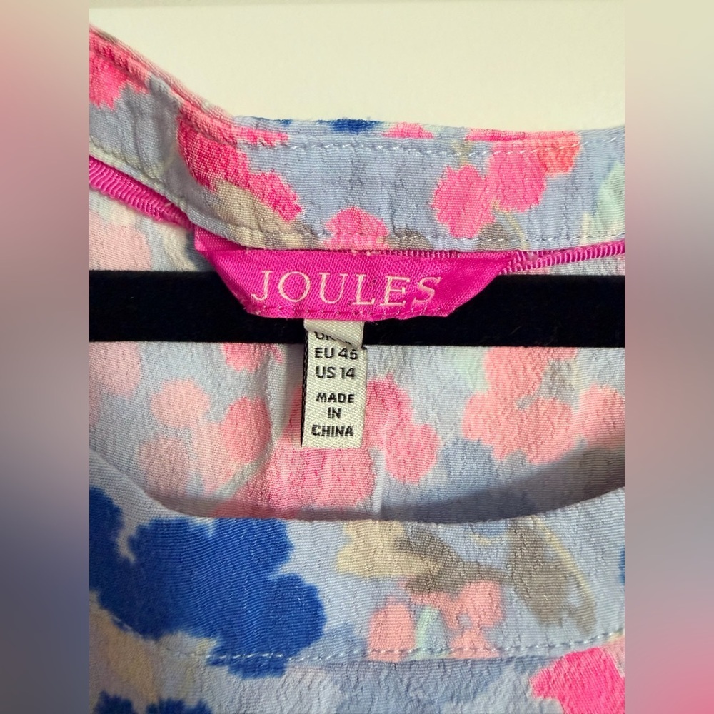 Joules Floral Midi Dress - Pink and Blue - Picture 2 of 3